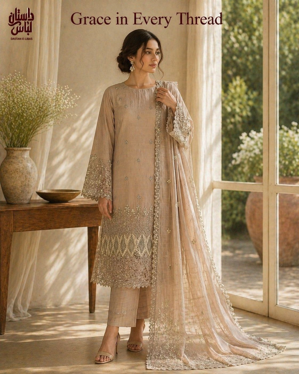3 Piece - Embroidered Lawn Suit