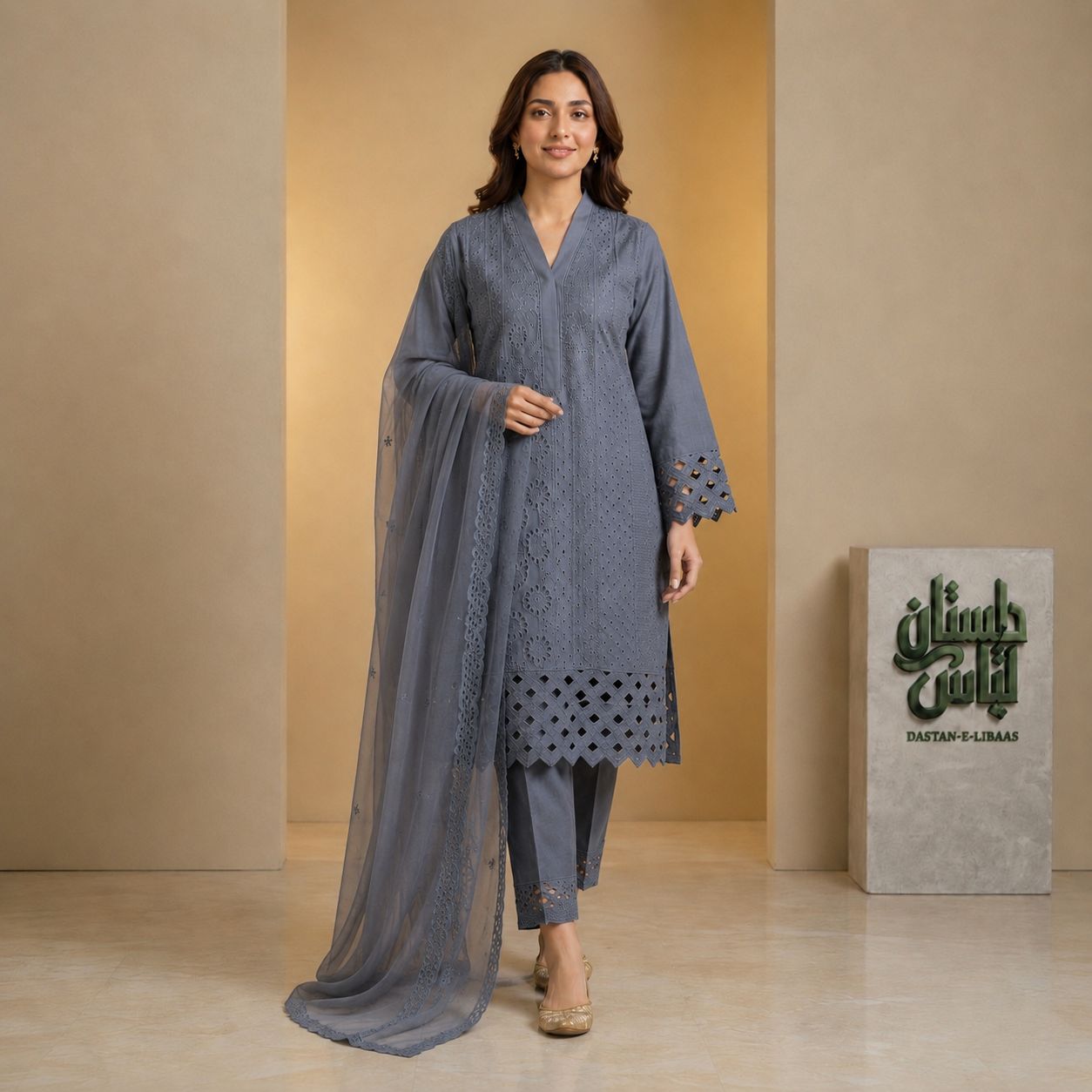 3 Piece - Embroidered Lawn Suit