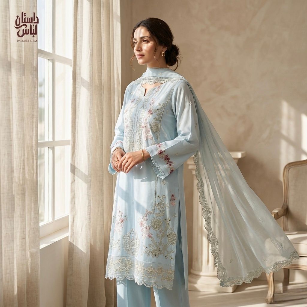 3 Piece - Embroidered Lawn Suit