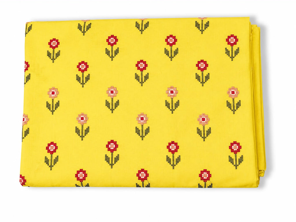 Dastan-e-Libas | Mustard Yellow Embroidered 3-Piece Unstitched Lawn Suit